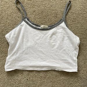 White cropped tank top